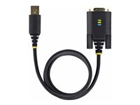 StarTech.com 3ft (1m) USB to Serial Adapter Cable, Interchangeable DB9 Screws/Nuts, COM Retention, USB-A to DB9 RS232, FTDI IC, Level-4 ESD Protection, Windows/macOS/ChromeOS/Linux - Rugged TPE Construction (1P3FFCB-USB-SERIAL) - USB / seriell kabel - USB (hane) till DB-9 (hane) - 1 m - svart 1P3FFCB-USB-SERIAL