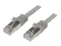 StarTech.com 2m CAT6 Ethernet Cable, 10 Gigabit Shielded Snagless RJ45 100W PoE Patch Cord, CAT 6 10GbE SFTP Network Cable w/Strain Relief, Grey, Wiring is UL Certified/TIA - Category 6 - 26AWG (N6SPAT2MGR) - Patch-kabel - RJ-45 (hane) till RJ-45 (hane) - 2 m - SFTP - CAT 6 - formpressad, hakfri - grå N6SPAT2MGR