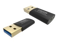 Vision Professional - USB-adapter - USB typ A (hane) till USB-C (hona) - USB 3.0 - svart TC-USB3AC/BL