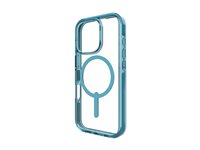 Zagg Santa Cruz Snap - Baksidesskydd för mobiltelefon - MagSafe-kompatibilitet - grafen - retroblå - för Apple iPhone 16 Pro 702315060