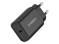 OtterBox - Strömadapter - 30 Watt - PD (USB-C) - svart - Europa 78-81363