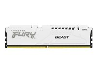 Kingston FURY Beast - DDR5 - modul - 16 GB - DIMM 288-pin - 6000 MHz / PC5-48000 - CL30 - 1.4 V - ej buffrad - on-die ECC - vit KF560C30BWE-16