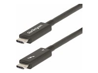 StarTech.com 6ft (2m) Active Thunderbolt 4 Cable, 40Gbps, 100W PD, 4K/8K, Intel Certified, Compatible w/Thunderbolt 3/USB 3.2/DisplayPort (A40G2MB-TB4-CABLE) - USB-kabel - 24 pin USB-C (hane) till 24 pin USB-C (hane) - USB 3.2 Gen 2 / USB4 / Thunderbolt 3 / Thunderbolt 4 / DisplayPort 1.4a - 2 m - aktiv, USB-strömförsörjning (100W), 8K60Hz stöd, 4K60Hz stöd, upp till 40 Gbps dataöverföringshastighet - svart A40G2MB-TB4-CABLE