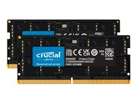 Crucial - DDR5 - sats - 96 GB: 2 x 48 GB - SO DIMM 262-pin - 5600 MHz / PC5-44800 - CL46 - 1.1 V - on-die ECC - svart CT2K48G56C46S5