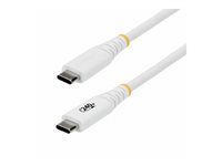 StarTech - USB-kabel - USB-C (hane) till USB-C (hane) - USB 2.0 - 5 A - 1 m - ultra flexibel, USB-strömförsörjning (240W), utökat effektområde (EPR), robust, USB-IF-certifierad - vit S2CEPR1MW-USB-CABLE
