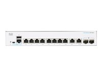 Cisco Business 350 Series 350-8T-E-2G - Switch - L3 - Administrerad - 8 x 10/100/1000 + 2 x kombination Gigabit Ethernet/Gigabit SFP - rackmonterbar CBS350-8T-E-2G-EU