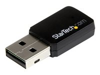 StarTech.com USB 2.0 AC600 trådlös-AC-nätverksadapter med mini dual-band - 1T1R 802.11ac WiFi-adapter - Nätverksadapter - USB 2.0 - Wi-Fi 5 - svart USB433WACDB
