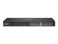 HPE Aruba 6100 24G 4SFP+ Switch - Switch - Administrerad - 24 x 10/100/1000 + 4 x 1 Gigabit / 10 Gigabit SFP+ - sida till sida luftflöde - rackmonterbar JL678A#ABB