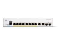 Cisco Catalyst 1200-8P-E-2G - Switch - L3 - smart - 8 x 10/100/1000 (PoE+) + 2 x combo Gigabit SFP/RJ-45 - rackmonterbar - PoE+ (67 W) - återanvänd C1200-8P-E-2G-RF