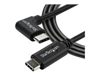 StarTech.com Right Angle USB-C Cable - 1m / 3 ft - Reversible - M/M - USB Type C Cable - USB-C Charge Cable - USB C to USB C Cable (USB2CC1MR) - USB-kabel - USB-C (hane) rak till USB-C (hane) högervinklad - USB 2.0 - 1 m - svart - för P/N: DKT30CHD USB2CC1MR