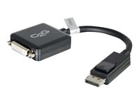 C2G 8in DisplayPort to DVI-D Adapter - DP to DVI D Adapter - Black - M/F - Videokort - DisplayPort (hane) till DVI-D (hona) - svart 54321