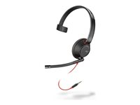 Poly Blackwire 5210 - Blackwire 5200 series - headset - på örat - kabelansluten - 3,5 mm kontakt - svart - Certifierad för Microsoft-teams, Certifierad för Skype for Buisness, Cisco Jabber-certifierad, Avaya-certifierad, Works With Chromebook Certified, Zoomcertifierad 85Q66AA