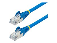 StarTech.com 2m CAT6a Ethernet Cable - Blue - Low Smoke Zero Halogen (LSZH) - 10GbE 500MHz 100W PoE++ Snagless RJ-45 w/Strain Reliefs S/FTP Network Patch Cord - Patch-kabel - RJ-45 (hane) till RJ-45 (hane) - 2 m - S/FTP - CAT 6a - IEEE 802.3bt - halogenfri, formpressad, hakfri, tvinnad - blå NLBL-2M-CAT6A-PATCH