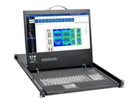 Eaton Tripp Lite Series Rack Console 1URM DVI, VGA for KVM Switch, 19" LCD 1080p Rackmount TAA - KVM-konsol - Full HD (1080p) - 19" - TAA-kompatibel B021-000-19-HD2