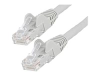 StarTech.com 3m LSZH CAT6 Ethernet Cable, 10 Gigabit Snagless RJ45 100W PoE Network Patch Cord with Strain Relief, CAT 6 10GbE UTP, Grey, Individually Tested/ETL, Low Smoke Zero Halogen - Category 6 - 24AWG (N6LPATCH3MGR) - Patch-kabel - RJ-45 (hane) till RJ-45 (hane) - 3 m - 6 mm - UTP - CAT 6 - hakfri - grå N6LPATCH3MGR