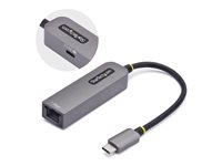StarTech.com USB-C to Ethernet Adapter, NIC, 1Gbps - Nätverksadapter - USB-C 3.2 Gen 1 - Gigabit Ethernet + USB-C 3.2 Gen 1 - rymdgrå 1GPD3-USB-C-ETHERNET