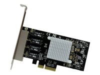 StarTech.com Gigabit Ethernet Nätverkskort med 4 portar - PCI Express, Intel I350 NIC - Nätverksadapter - PCIe x4 låg profil - 1GbE - 1000Base-T - svart - för P/N: BNDTB10GI, BNDTB210GSFP, BNDTB310GNDP, BNDTB410GSFP, BNDTB4M2E1, BNDTBUSB3142 ST4000SPEXI