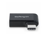 StarTech.com Right Angled USB-C to USB-A Adapter, USB 5Gbps, Compact USB-C Male to USB-A Female Adapter, Metal Housing, M/F - USB-adapter - 24 pin USB-C (hane) högervinklad till USB (hona) - USB 3.2 Gen 1 - 5 V - 3 A - passiv, upp till 5 Gbps dataöverföringshastighet - svart USB31CAADGCPRA