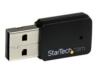 StarTech.com USB 2.0 AC600 trådlös-AC-nätverksadapter med mini dual-band - 1T1R 802.11ac WiFi-adapter - Nätverksadapter - USB 2.0 - Wi-Fi 5 - svart USB433WACDB