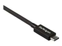 StarTech.com 2.6ft (80cm) Thunderbolt 3 Cable, 40Gbps, 100W PD, 4K/5K Video, Thunderbolt-Certified, Compatible w/ TB4/USB 3.2/DisplayPort - Thunderbolt-kabel - 24 pin USB-C (hane) till 24 pin USB-C (hane) - Thunderbolt 3 / USB / DisplayPort - 80 cm - stöd för 4K, stöd för 5K - svart - för P/N: PEXUSB321C TBLT34MM80CM