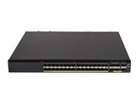 HPE Networking Comware 5720 8p SFP+ 1G/10G 6p QSFP28 100G Switch - Switch - datacenter, endast horisontell ytmontage - L3 - Administrerad - 24 x 1 Gigabit / 10 Gigabit Ethernet + 8 x 1 Gigabit / 10 Gigabit SFP+ + 6 x 100 Gigabit QSFP28 - främre till bakre luftflöde - rackmonterbar S2N59A
