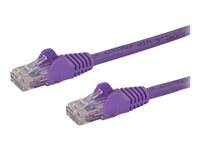 StarTech.com 1m CAT6 Ethernet Cable, 10 Gigabit Snagless RJ45 650MHz 100W PoE Patch Cord, CAT 6 10GbE UTP Network Cable w/Strain Relief, Purple, Fluke Tested/Wiring is UL Certified/TIA - Category 6 - 24AWG (N6PATC1MPL) - Nätverkskabel - RJ-45 (hane) till RJ-45 (hane) - 1 m - UTP - CAT 6 - hakfri, tvinnad - lila N6PATC1MPL