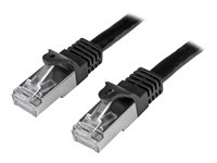 StarTech.com Cat6-patchkabel - skärmad (SFTP) - 2 m, svart - Patch-kabel - RJ-45 (hane) till RJ-45 (hane) - 2 m - SFTP - CAT 6 - formpressad, hakfri - svart N6SPAT2MBK