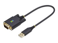 StarTech.com 1ft (30cm) USB to Serial Adapter Cable, COM Retention, RS232 - USB / seriell kabel - USB (hane) till DB-9 (hane) skruvbar - 30.5 cm - robust, formpressad 1P1FFC-USB-SERIAL