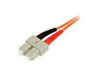StarTech.com 2m Fiber Optic Cable - Multimode Duplex 50/125 - LSZH - LC/SC - OM2 - LC to SC Fiber Patch Cable - Nätverkskabel - LC multiläge (hane) till SC-läge (multi-mode) (hane) - 2 m - 2 m - fiberoptisk - duplex - 50/125 mikron 50FIBLCSC2