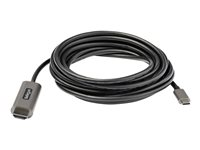 StarTech.com USB C till HDMI-kabel 4K 60 Hz på 4 m med HDR10 - Ultra HD USB Type-C till 4K HDMI 2.0b-videokabeladapter - USB-C till HDMI HDR-skärm/skärmsadapter - DP 1.4 Alt Mode HBR3 - Adapterkabel - 24 pin USB-C hane till HDMI hane - 4 m - svart - stöd för 4K, aktiv CDP2HDMM4MH
