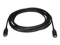 StarTech.com USB C to USB C Cable - 3m / 10 ft - USB Cable Male to Male - USB-C Cable - USB-C Charge Cable - USB Type C Cable - USB 2.0 (USB2CC3M) - USB-kabel - 24 pin USB-C (hane) till 24 pin USB-C (hane) - Thunderbolt 3 / USB 2.0 - 3 m - svart - för P/N: DKT30CHD USB2CC3M