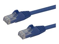 StarTech.com 5m CAT6 Ethernet Cable, 10 Gigabit Snagless RJ45 650MHz 100W PoE Patch Cord, CAT 6 10GbE UTP Network Cable w/Strain Relief, Blue, Fluke Tested/Wiring is UL Certified/TIA - Category 6 - 24AWG (N6PATC5MBL) - Patch-kabel - RJ-45 (hane) till RJ-45 (hane) - 5 m - UTP - CAT 6 - formpressad, hakfri - blå N6PATC5MBL