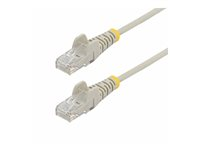 StarTech.com 10m Gray Slim CAT6 Ethernet Cable, Snagless, 28AWG, LSZH - Patch-kabel - RJ-45 (hane) till RJ-45 (hane) - 10 m - 3.6 mm - UTP - CAT 5/5e/6 - IEEE 802.3bt - halogenfri, hakfri - grå N6PAT10MGRS