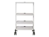 Eaton Tripp Lite Series Mobile Workstation with Adjustable Shelves, Locking Casters, TAA - Vagn - för LCD-display/PC-utrustning - stål, trä - elfenben - golvstående - TAA-kompatibel WWSSRSTAA