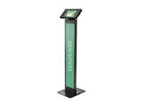 Compulocks Galaxy Tab Active 3/5 8" Apex Enclosure Brandable Floor Stand - Ställ - för surfplatta - märkningsbar - låsbar - metallram - svart - skärmstorlek: 8" - golvstående, monterbar på golv 140B80GAPXB