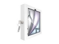 Compulocks iPad Air M2 11" (2024), Apex Enclosure Tilting Stand 8" - Monteringssats (ställ, hölje) - höjning - låsbar - metallram - vit - fristående - för Apple 11-inch iPad Air M2 Wi-Fi, M2 Wi-Fi + Cellular, M3 Wi-Fi, M3 Wi-Fi + Cellular TCDP01W11APXW