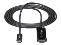 StarTech.com USB C till HDMI-kabel på 2 m - videokabeladapter USB Type C till HDMI 2.0 för 4K vid 60 Hz - Thunderbolt 3-kompatibel - bärbar dator till HDMI-skärm - DP 1.2 Alt-läge HBR2 - svart - Adapterkabel - 24 pin USB-C hane till HDMI hane - 2 m - svart - 4K60Hz (3840 x 2160) stöd - för P/N: TB4CDOCK CDP2HD2MBNL