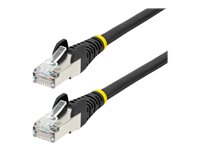 StarTech.com 10m CAT6a Ethernet Cable - Black - Low Smoke Zero Halogen (LSZH) - 10GbE 500MHz 100W PoE++ Snagless RJ-45 w/Strain Reliefs S/FTP Network Patch Cord - Patch-kabel - RJ-45 (hane) till RJ-45 (hane) - 10 m - S/FTP - CAT 6a - IEEE 802.3bt - halogenfri, formpressad, hakfri, tvinnad - svart NLBK-10M-CAT6A-PATCH