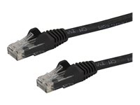 StarTech.com 3m CAT6 Ethernet Cable, 10 Gigabit Snagless RJ45 650MHz 100W PoE Patch Cord, CAT 6 10GbE UTP Network Cable w/Strain Relief, Black, Fluke Tested/Wiring is UL Certified/TIA - Category 6 - 24AWG (N6PATC3MBK) - Patch-kabel - RJ-45 (hane) till RJ-45 (hane) - 3 m - UTP - CAT 6 - formpressad, hakfri - svart N6PATC3MBK