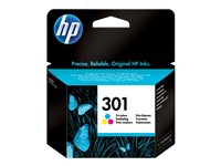 HP 301 - 3 ml - färg (cyan, magenta, gul) - original - bläckpatron - för HP DeskJet 1000, 1010, 1050 AiO, 1050A AiO, 1510 AiO, 2000, 2050 AiO, 2050A AiO, 2510 AiO, 2540 AiO, 3000, 3050 AiO, 3050A eAiO, 3510 eAiO series, HP ENVY 4500 eAiO, 5530 eAiO series, HP OfficeJet 2620 AiO, 4630 eAiO series CH562EE#ABE