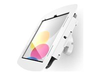 Compulocks iPad 10th-11th (A16) Gen Space Enclosure Bow Tilting Wall Mount White - Monteringssats (hölje, lutningsbart väggfäste) - synliga kameror och sensorer fram/bak - för surfplatta - låsbar - aluminium - vit - skärmstorlek: 10.9" - för Apple 10.9-inch iPad Wi-Fi, Wi-Fi + Cellular 505W209IPDSW