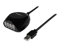 StarTech.com 15 m aktiv USB 2.0-kabel med hubb med 4 portar - Hubb - 4 x USB 2.0 - skrivbordsmodell - för P/N: SVA5H2NEUA USB2EXT4P15M