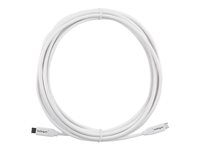 StarTech.com USB C to USB C Cable - 13 ft / 4m - 5A PD - M/M - White - USB 2.0 - USB-IF Certified - USB Type C Cable - USB C Charging Cable (USB2C5C4MW) - USB-kabel - 24 pin USB-C (hane) till 24 pin USB-C (hane) - USB 2.0 - 5 A - 4 m - vit USB2C5C4MW