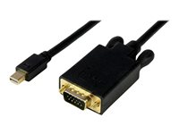 StarTech.com 10 ft Mini DisplayPort to VGA Adapter Cable - mDP to VGA Video Converter - Mini DP to VGA Cable for Mac/PC 1920x1200 - Black (MDP2VGAMM10B) - Videokonverterare - VGA - DisplayPort - svart MDP2VGAMM10B