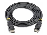 StarTech.com 0.5m Short DisplayPort 1.2 Cable with Latches DisplayPort 4k - DisplayPort-kabel - DisplayPort (hane) till DisplayPort (hane) - 50 cm - sprintlåsning - svart DISPL50CM