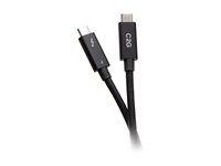 C2G 6ft Thunderbolt 4 USB C Active Cable - USB C to USB C - 40Gbps - M/M - Thunderbolt-kabel - 24 pin USB-C (hane) till 24 pin USB-C (hane) - USB 3.2 / DisplayPort 2.1 / Thunderbolt 4 - 30 V - 1.83 m - 4K60 Hz (4096 x 2160) stöd, USB-strömförsörjning (100W), 8K60Hz stöd, Ethernet-stöd - svart C2G28887