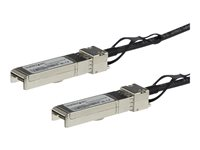 StarTech.com Cisco SFP-H10GB-CU2-5M Compatible 2.5m 10G SFP+ to SFP+ DAC Twinax, 10GbE SFP+ Copper DAC 10Gbps/10GE Low Power Passive SFP+ Transceiver Module DAC Cable, Firepower ASR9000 - Lifetime Warranty (SFPH10GBCU25) - 10GBase direktkopplingskabel - SFP+ spärrad till SFP+ spärrad - 2.5 m - dubbelaxlad - SFF-8431/SFF-8432 - passiv - svart SFPH10GBCU25