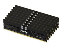 Kingston FURY Renegade Pro - DDR5 - sats - 256 GB: 8 x 32 GB - DIMM 288-pin - 4800 MHz / PC5-38400 - CL36 - 1.1 V - registrerad - on-die ECC - svart KF548R36RBK8-256