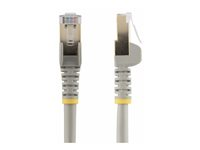 StarTech.com 1,5 m CAT6a-patchkabel - Skyddad (STP) - 100% kopparledning - Hakfria kontakter - Grå - Patch-kabel - RJ-45 (hane) till RJ-45 (hane) - 1.5 m - STP - CAT 6a - formpressad, hakfri - grå 6ASPAT150CMGR