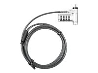 Targus DEFCON Ultimate - Lås för säkerhetskabel - universellt serialiserad - silver - 2 m (paket om 25) ASP96GLX-25S